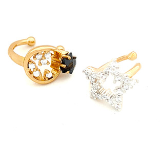 Aretes Ear Cuff Oro Laminado 18k Arracadas Grapas Clip Moda Aretes Ear Cuff Oro Laminado 18k Arracadas Grapas Clip Moda