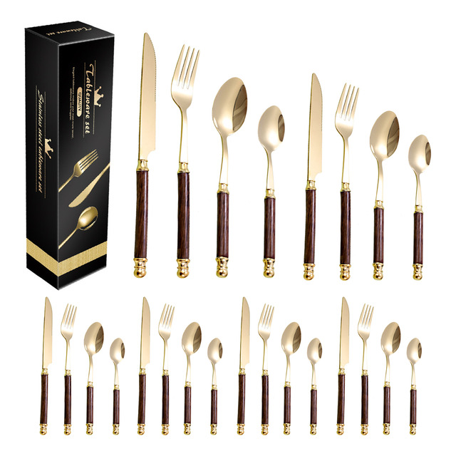 Faqueiro Jogo Talheres Aço Inox Alça Texturizada 24 Peças Faqueiro Jogo Talheres Aço Inox Alça Texturizada 24 Peças