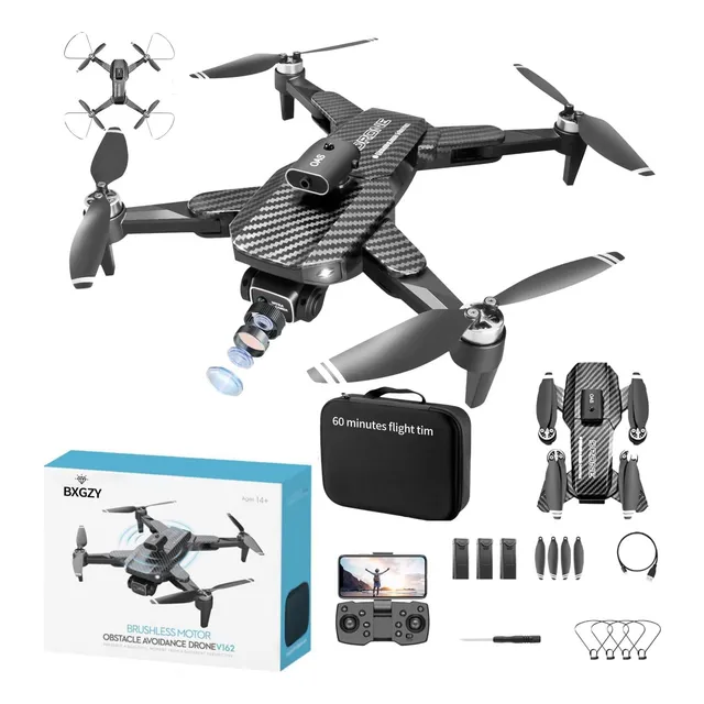1080p Hd Fpv Drones Plegables Con Motores Sin Escobillas, Rc