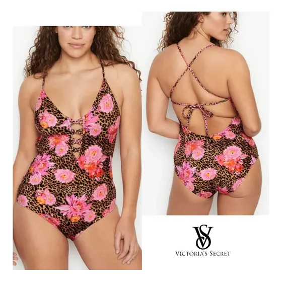 Traje De Baño Enterizo Animalprint Victoria's Secret 