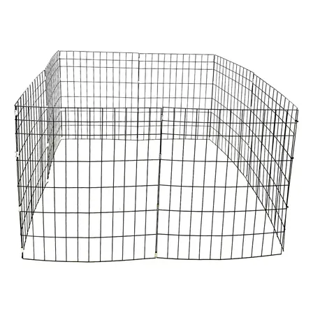 Cercadinho Móvel Pet Cachorro Gato 8 Telas Área 100x100cm Preto