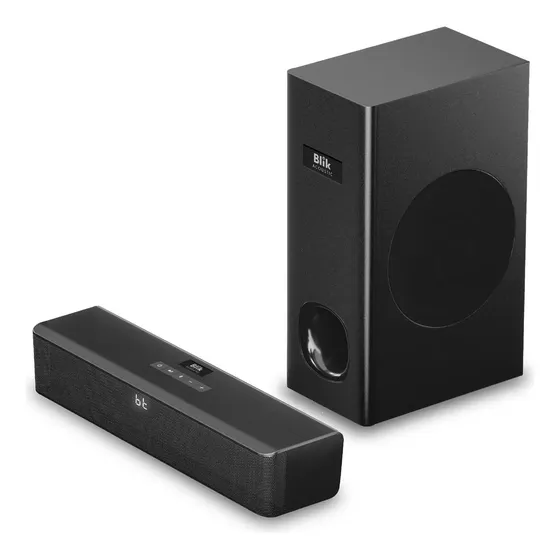 Barra De Sonido Soundbar Bluetooth Blik Surreal80 Negro Home Theaters 2.1 | Cuotas sin interés