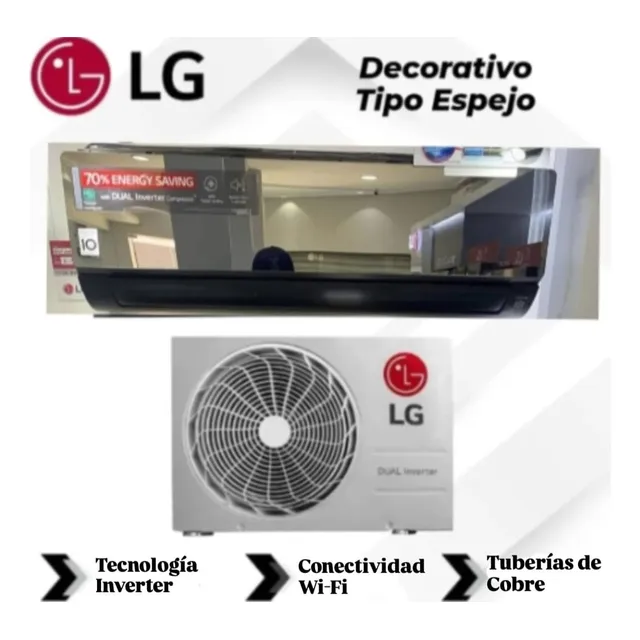 Aire Acondicionado 24000btu LG Decorativo Tipo Espejo