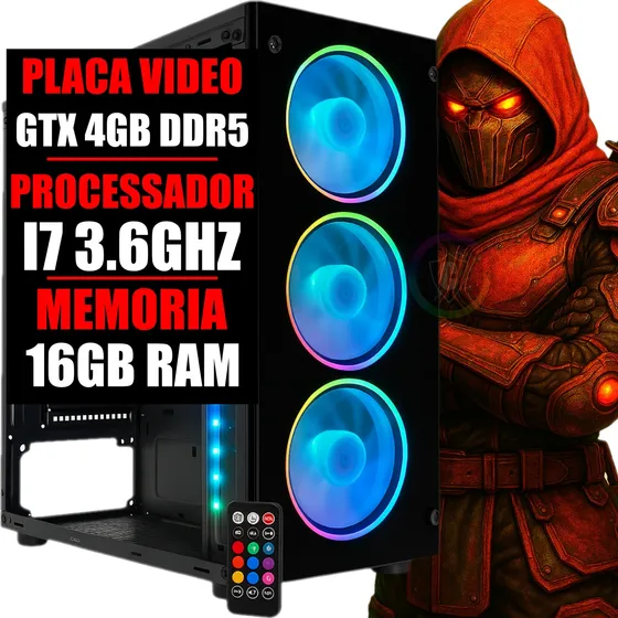 Pc Gamer Gtx 4gb Ddr5 / Intel I7 3.6ghz / 16g Ram / Ssd 480g