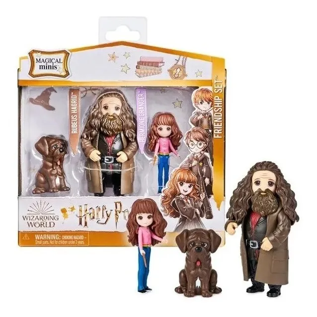 Set De Mini Muñecos Hagrid Y Hermione Harry Potter      