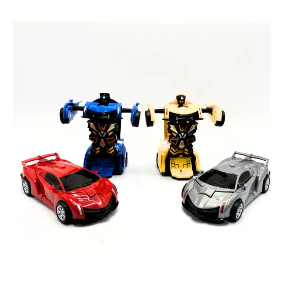 Boneco Robô Transformers 2 Em 1 Carro Robô Brinquedo Top