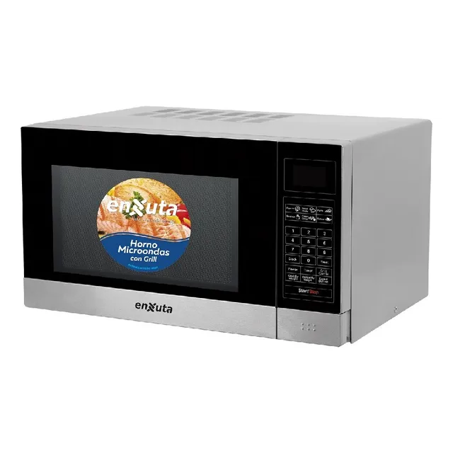 Microondas 25 Litros Digital Inox Con Grill Enxuta
