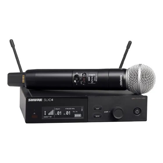 Microfone Bastão Sem Fio 32 Canais Shure Slxd24brsm58-l55