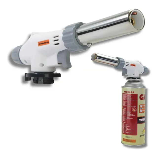 Maçarico Portátil Solda Culinária C/ Ajuste De Chama Nautika