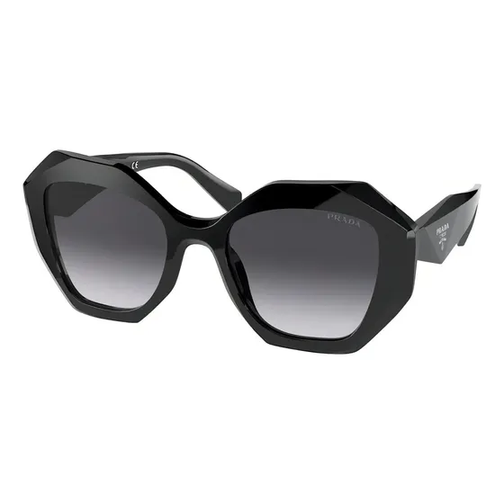 Óculos De Sol Preto Feminino Prada 0pr 16ws 1ab5d153 Cor da lente Cinza Dégradé Desenho Irregular