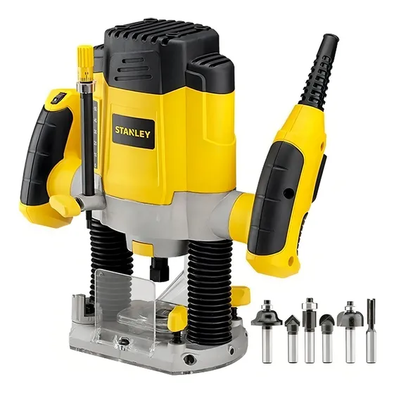 Tupia Eletrônica de Colunas Stanley Modelo SRR1200 com 6 Fresas Potência 1200W 127V
