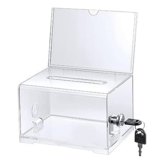 1 Paquete De Caja De Donación De Acrílico Con Cerradura, Urn 1 Paquete De Caja De Donación De Acrílico Con Cerradura, Urn