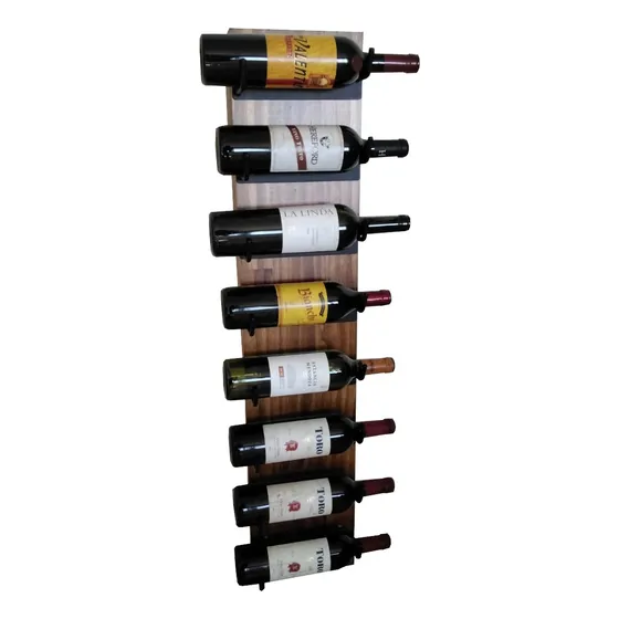 Vinoteca Bodega De Pared 8 Botellas Vino Hierro Y Madera