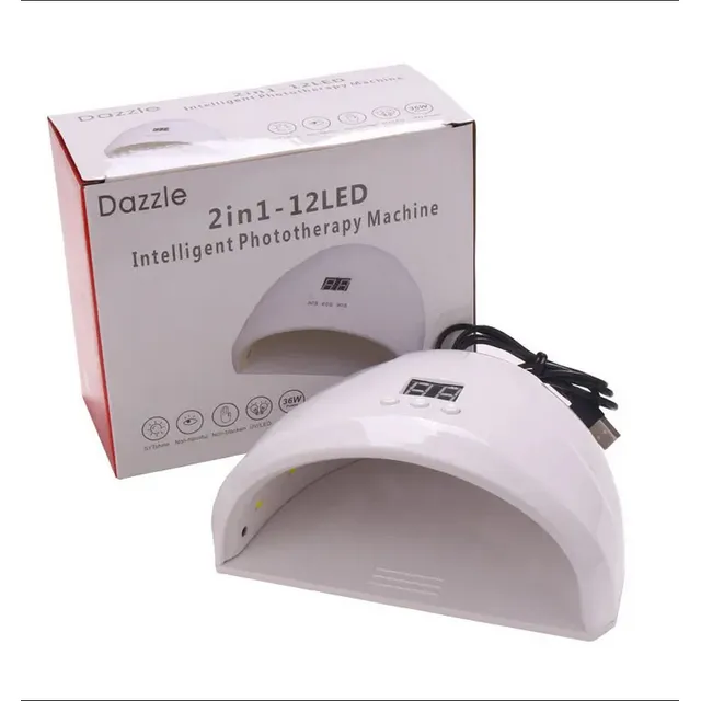 Lampara Uv De Secado Uñas Led 2 En 1 Profesional Dazzel