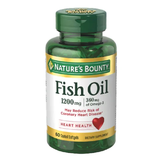 Suplemento Nature´s Bounty Fish Oil Aceite de pescado 60 cápsulas blandas