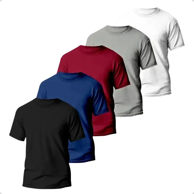 Kit 5 Camisetas BĂĄsicas Masculina Dry Fit Lisa Tradicional Kit 5 Camisetas BĂĄsicas Masculina Dry Fit Lisa Tradicional