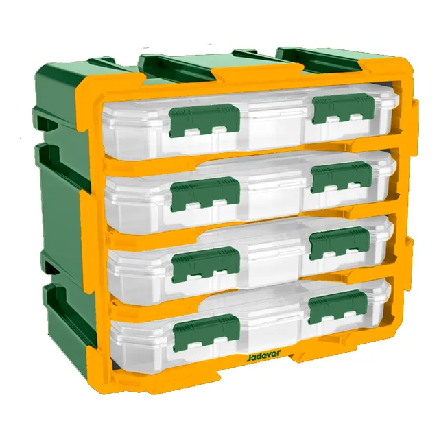 Caja Organizadora 4 Gavetas Jadever Color Verde