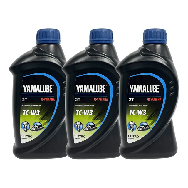 Kit 3 Óleo Yamaha 2 Tempos Yamalube Tc-w3 Motor De Popa
