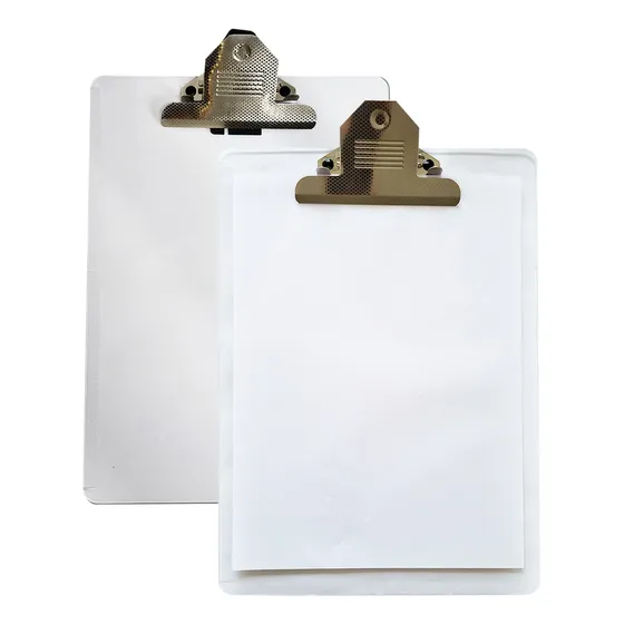 Prancheta Acrílico Ofício Clip Metal Dello Cor Cristal