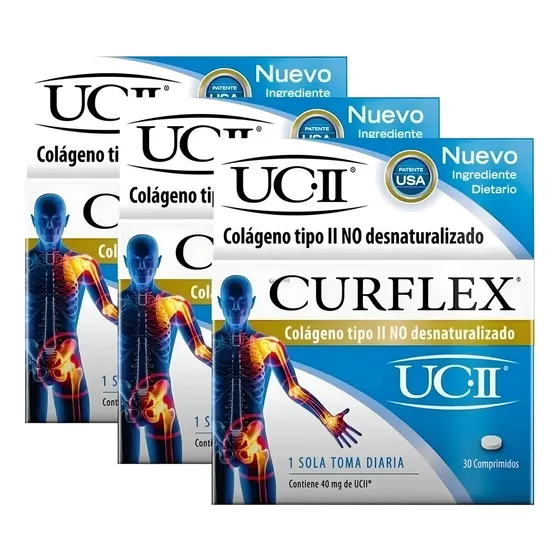 Suplemento en comprimidos Laboratorio Gramon UCII Colágeno tipo II 3 cajas de 30 unidades