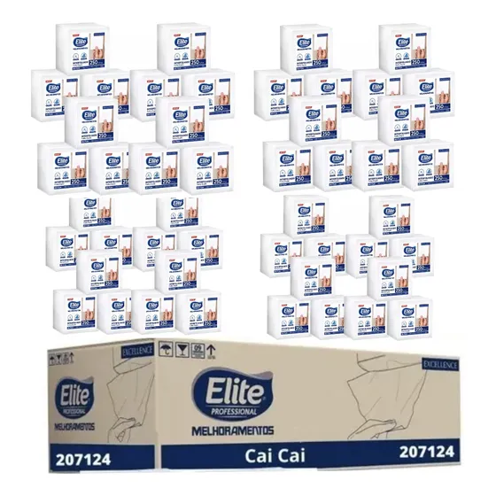 Kit 48 Papel Higiênico Interfolhado Folha Dupla Elite 207124