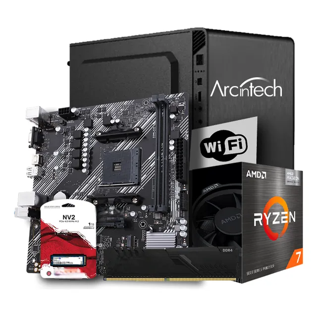 Pc Arcintech Gamer Ryzen 7 5700g M.2 1tb Ram 16gb Wifi