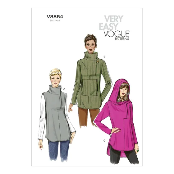 Vogue Patterns V8854 Tunica Chica Talla Costura Plantilla Zz