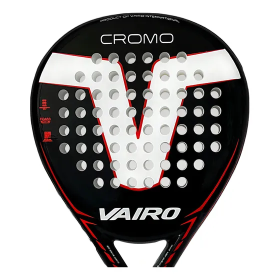Paleta Padel Vairo 6.3 Cromo Colección Color Negro