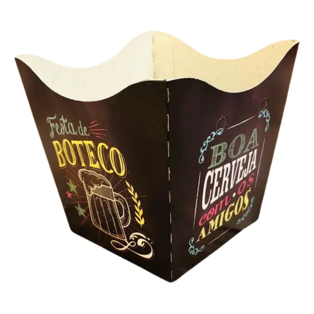 10 Cachepô De Papel Para Festa Doce Decoração Tema Boteco