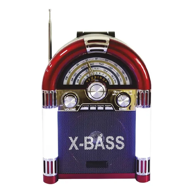 Radio Rockola Retro Pila Y Corriente Am/fm, Bt, Usb,sd
