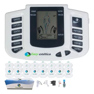 Aparelho Eletroestimulador De Fisioterapia + 20 Eletrodos Aparelho Eletroestimulador De Fisioterapia + 20 Eletrodos