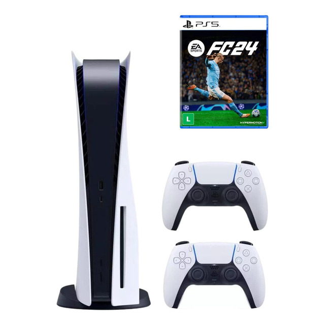 Playstation 5 - 2 Controles Ps5 + Ea Sports Fc 24 1 Ano Sony Brasil Playstation 5 - 2 Controles Ps5 + Ea Sports Fc 24 1 Ano Sony Brasil