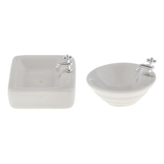 Paquete De 2 Simulación De Lavabo De Lavabo 1:12 Para Paquete De 2 Simulación De Lavabo De Lavabo 1:12 Para