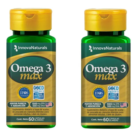 Omega 3 Max X 60 Caps Innovanaturals 2 Unidades