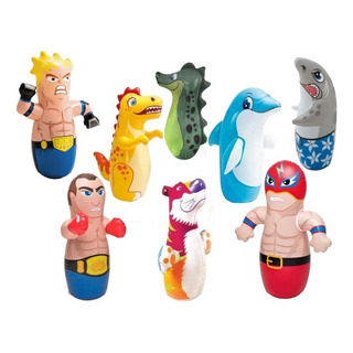 Trio De Muñecos Inflables Golpeables Punching Bag Animalitos Trio De Muñecos Inflables Golpeables Punching Bag Animalitos