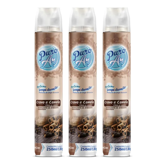 Kit 3 Odorizador Para Ambientes Puro Ar 250ml