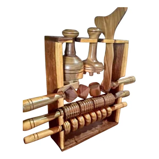 Kit Maderoterapia Com Base X6pcs