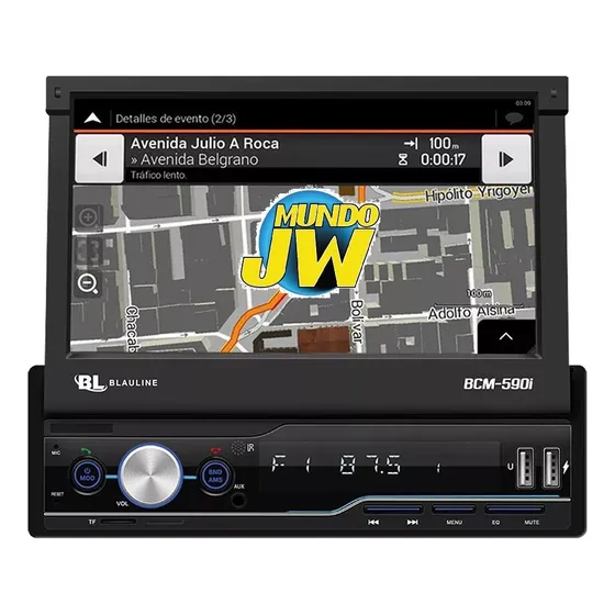 Estereo Retractil Pantalla 1 Din In Dash Dvd Bt + Camara