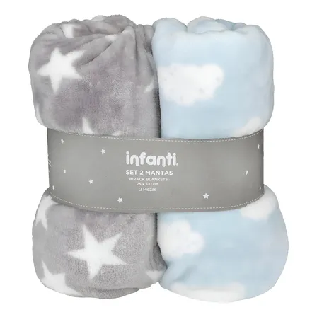 Pack Dos Mantas Polar Para Niños Y Niñas Infanti