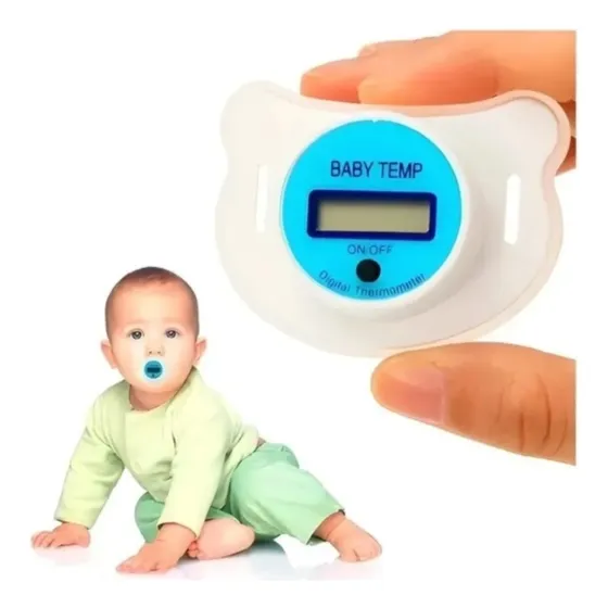 Termometro Digital Con Forma De Chupete Para Bebe Celeste