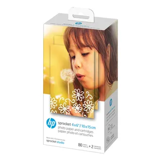 Papel Fotográfico Y Cartuchos Hp Sprocket Studio 4x6 (80 Hoj Papel Fotográfico Y Cartuchos Hp Sprocket Studio 4x6 (80 Hoj