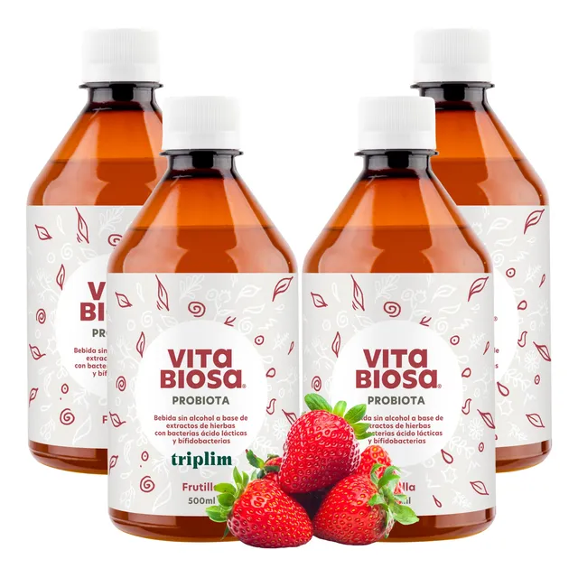 4 Unidades Probiótico Orgánico Bebible Vitabiosa X 500ml C/u