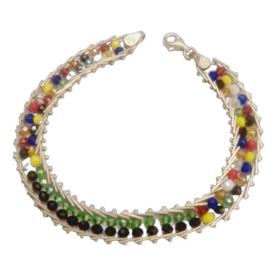 Palo Mayombe 7 Rayos Zarabanda Pulsera Plata Cristal Elegir