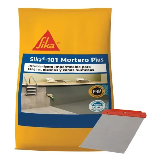 Sika 101 Mortero Plus Recubrimiento Impermeable Blanco 10kg
