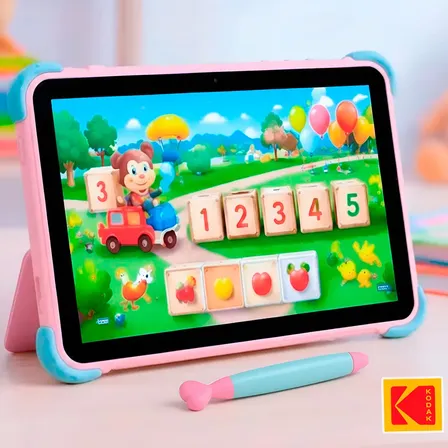 Tableta Infantil 10.1 Para Niños Wifi Kodak 4+64gb Dual Cam Rosa