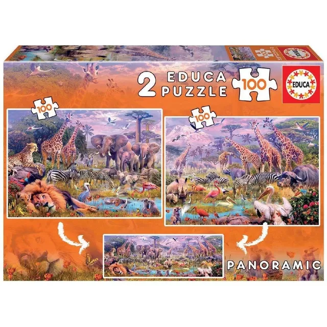 Puzzle Educa Selva 100 Piezas X 2 18606 - Giro Didáctico