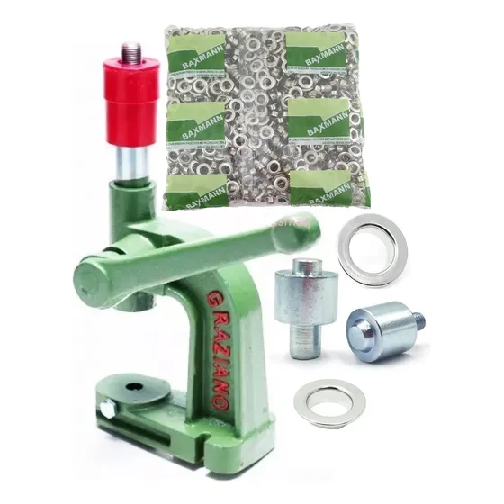 Kit Máquina Prensa Balancim + Matriz + 1.000 Ilhós 45