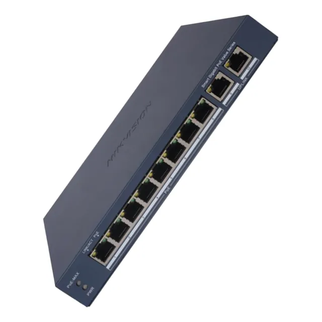 Switch Hikvision Gigabit Poe+ 10 Puertos Adm Ds-3e1510p-ei/m