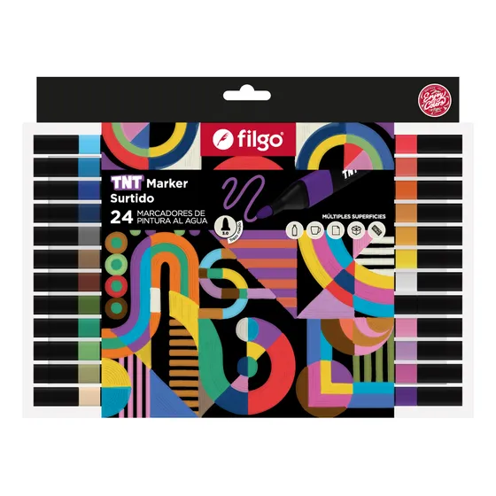 Marcador De Pintura Filgo Tnt Marker Al Agua X24 Unidades
