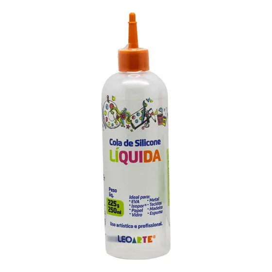 01 Cola Silicone Liquida Eva/isopor Artesanato 250ml Artesão